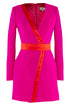 Fuchsia V-Neck Jacket Dress